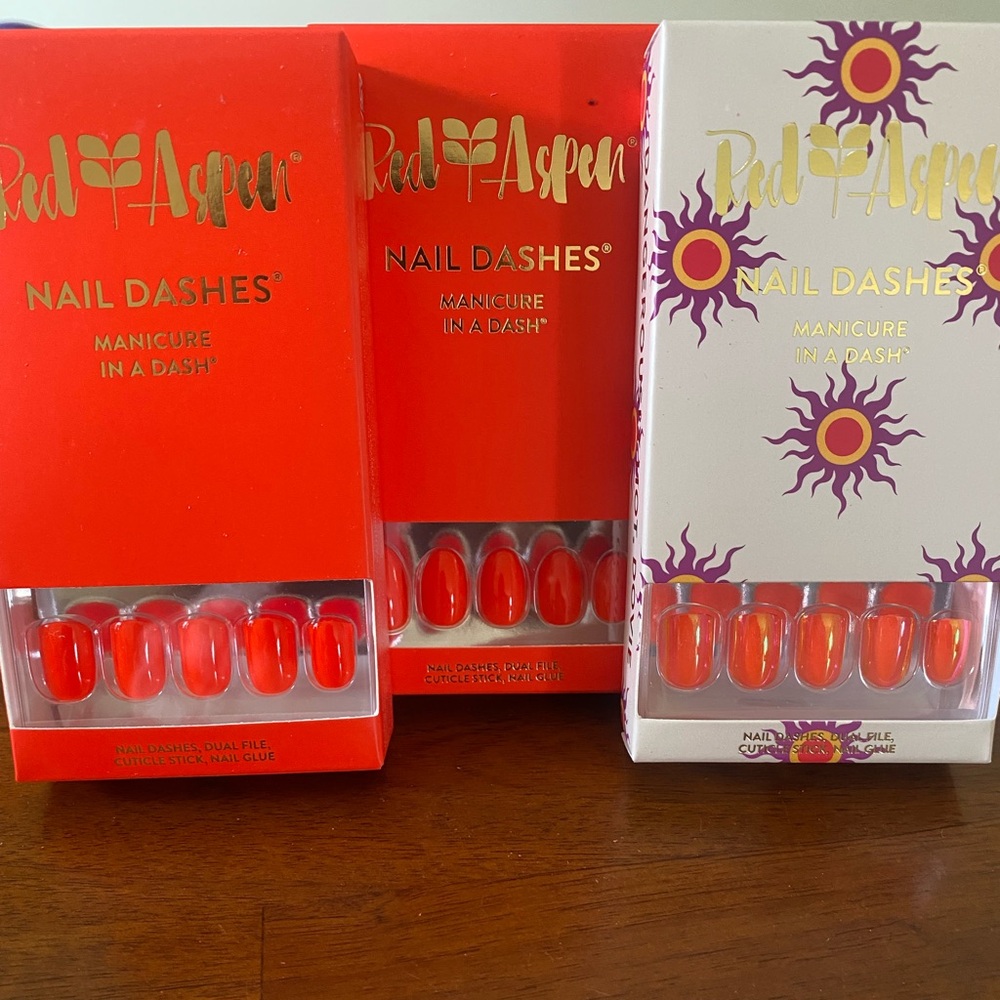Nail Dashes, 3 sets. Brand new in boxes.